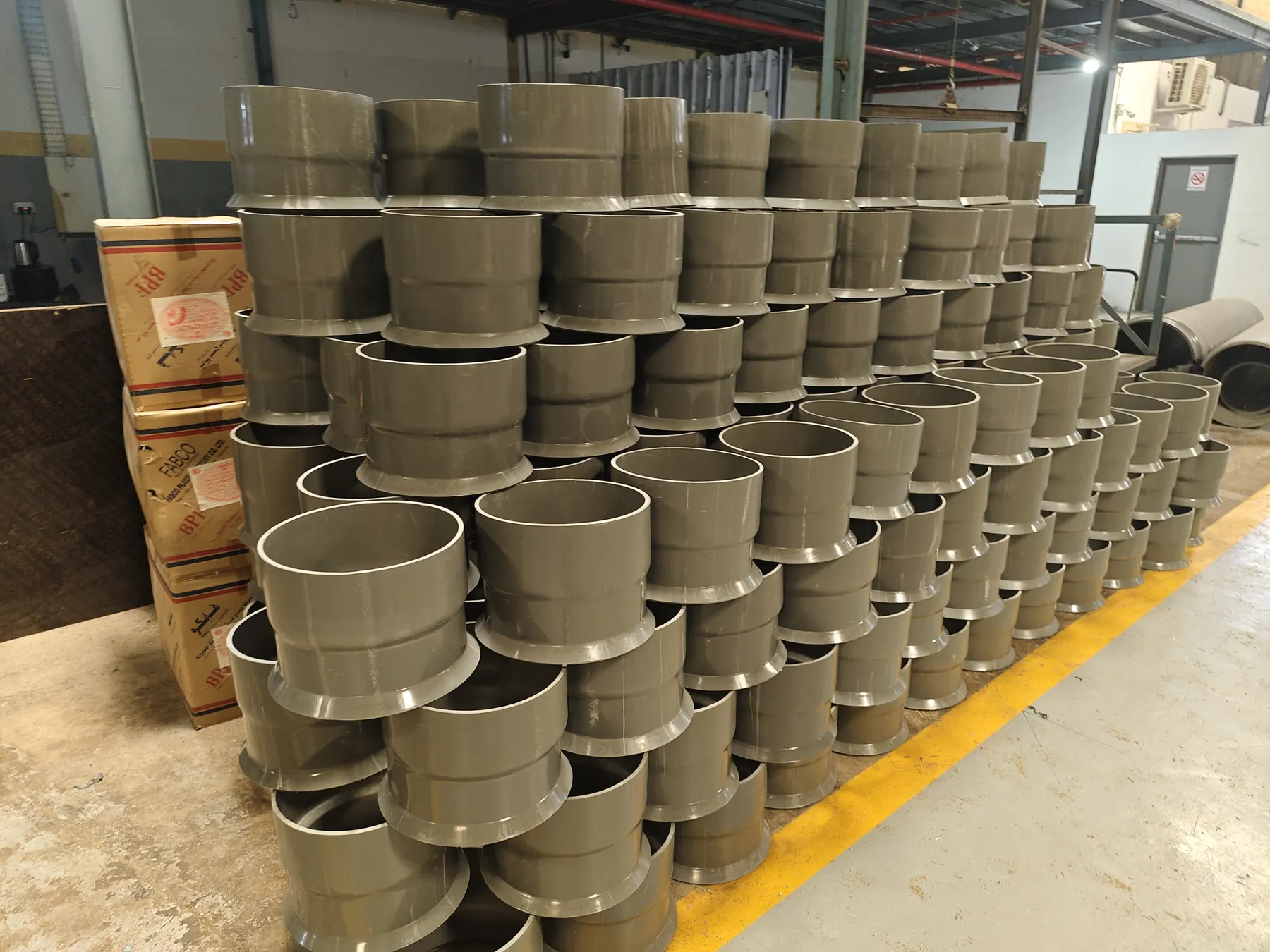 PVC Bell End and Bell Mouth fittings prepared at the AAMCO Riyadh workshop